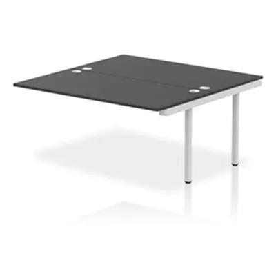 Impulse Bench B2B Ext Kit 1600 Silver Frame Office Bench Desk Black