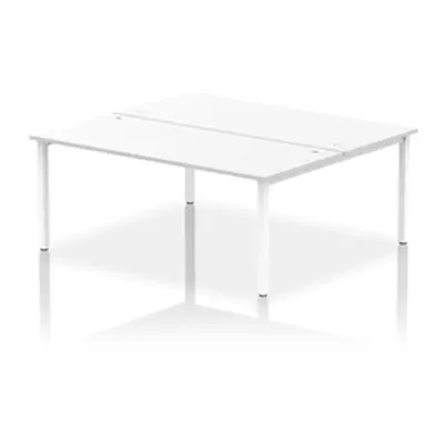 Impulse Bench B2B 2 Person 1800 White Frame Office Bench Desk White