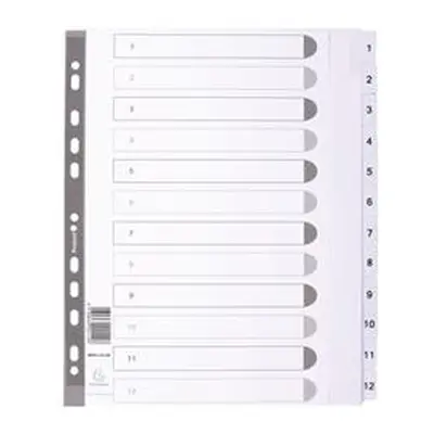 Exacompta Guildhall Mylar Index 1-12 A4 White