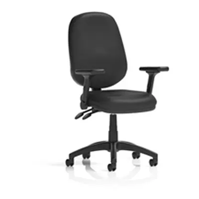 Eclipse Plus II Operator Chair Black Bonded Leather Adjustable Arms