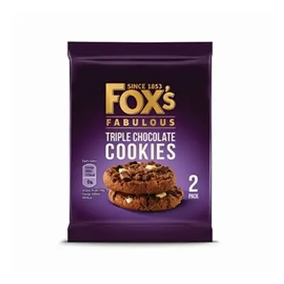 Foxs Triple Chocolate Cookie Biscuits Twin Pack 45g (Pack of 48)