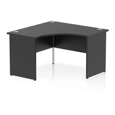 Impulse 1200mm Corner Office Desk Black Top Panel End Leg