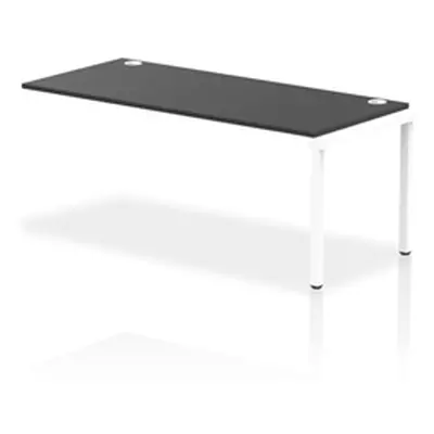 Impulse Bench Single Row Ext Kit 1800 White Frame Bench Desk Black