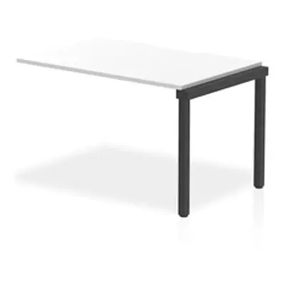 Evolve Plus 1200mm Single Row Bench Desk Ext Kit White Top Black Frame