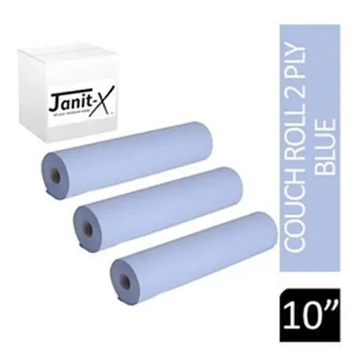 Janit-X Couch Rolls Blue 2ply 10inch 40m