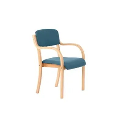 Madrid Visitor Chair Kingfisher Colour With Arms - KCUP03