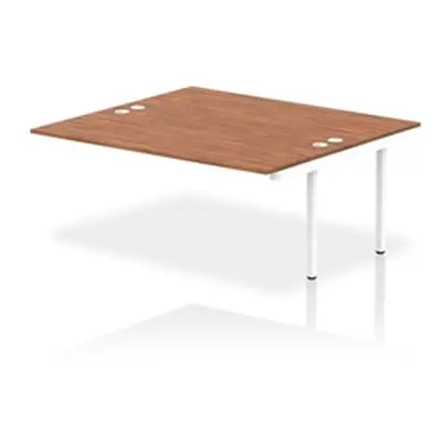 Impulse Bench B2B Ext Kit 1800 White Frame Office Bench Desk Walnut