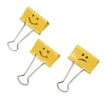 Rapesco Emoji Foldback Clip 32mm Yellow (20 Pack)