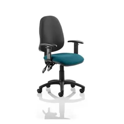 Eclipse II Lever Task Operator Chair Black Back Kingfisher