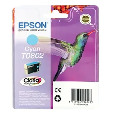 Epson T0802 Photographic Ink Cartridge Claria Cyan C13T08024011