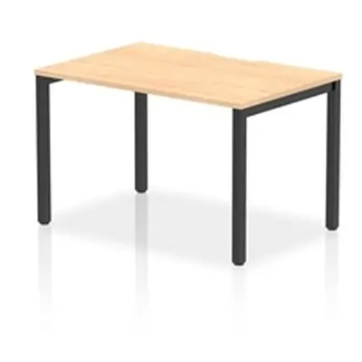 Evolve Plus 1200mm Single Starter Bench Desk Maple Top Black Frame