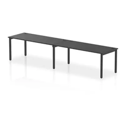 Impulse Bench Single Row 2 Person 1800 Black Frame Bench Desk Black