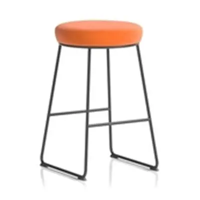 Turin Stool Black Frame Mustard Seat Pad