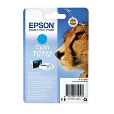 Epson T0712 Ink Cartridge DURABrite Ultra Cheetah Cyan C13T07124012