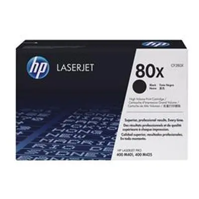 HP 80X High Yield Black Original LaserJet Toner Cartridge (CF280X)