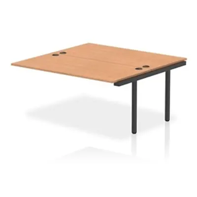 Impulse Bench B2B Ext Kit 1600 Black Frame Office Bench Desk Oak