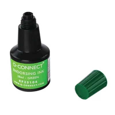 Q-Connect Endorsing Ink 28ml Green (Pack of 10) Ref KF25104Q