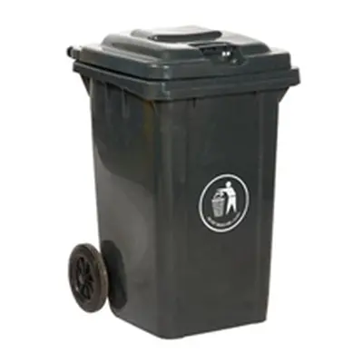 Wheelie Bin; 80L; 30% Recycled Polyethylene; Dark Grey