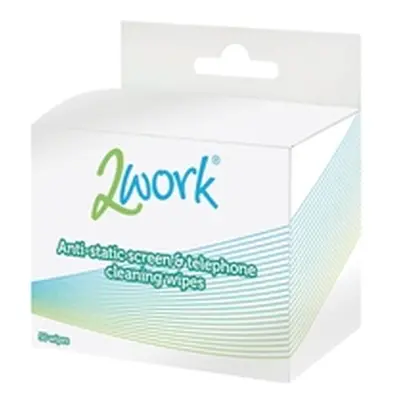 2Work Anti-Static Screen and Telephone Wipes (50 Pack)