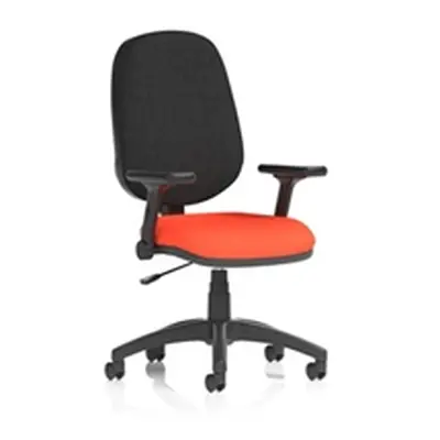 Eclipse Plus I Operator Chair Tabasco Orange Adjustable Folding Arms