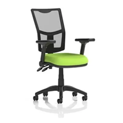 Eclipse Plus II Operator Chair Mesh Back Seat Green Adjustable Arms