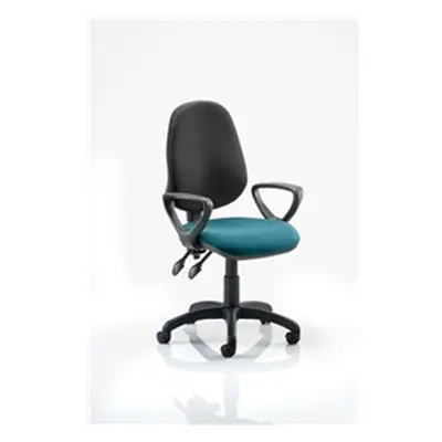 Eclipse II Lever Task Operator Chair Black Back Kingfisher