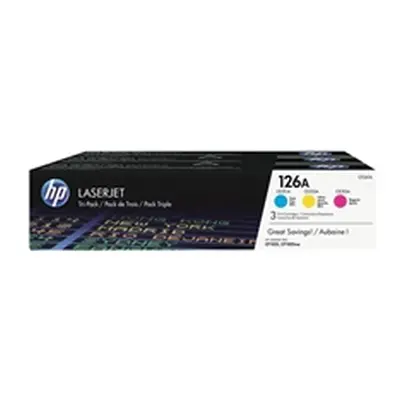 HP 126A 3-pack Cyan/Magenta/Yellow Original Toner Cartridges (CF341A)