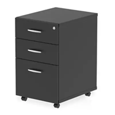 Impulse 3 Drawer Under Desk Pedestal Black