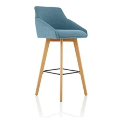 Carmen Bespoke Quench Fabric Wooden Leg High Stool