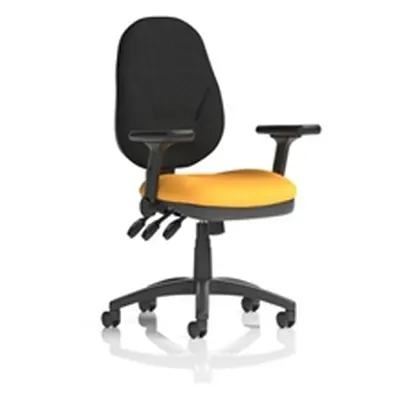 Eclipse Plus XL Operator Chair Senna Yellow Adjustable Folding Arms