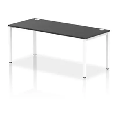 Impulse Bench Single Row 1800 White Frame Office Bench Desk Black