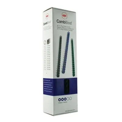 GBC Black CombBind 8mm Binding Combs (100 Pack)