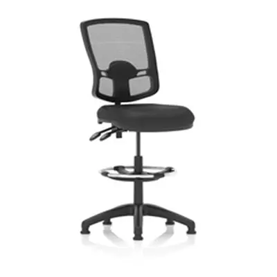 Eclipse Plus II Operator Chair Mesh Back Black Leather Draughtsman Kit