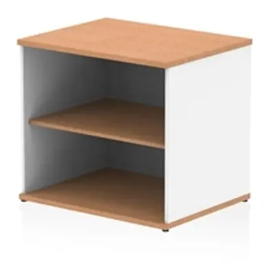 Impulse 600mm Deep Desk High Bookcase Oak and White