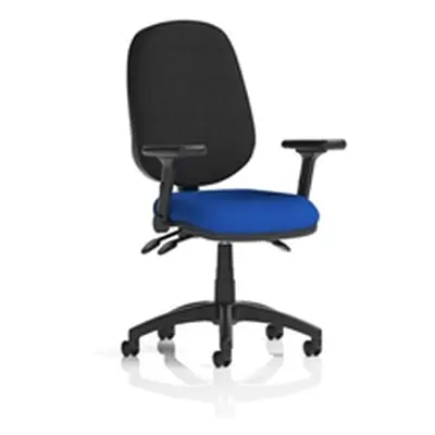 Eclipse Plus III Operator Chair Stevia Blue Adjustable Folding Arms