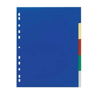 Durable 5 Part Coloured Tab Index A4+