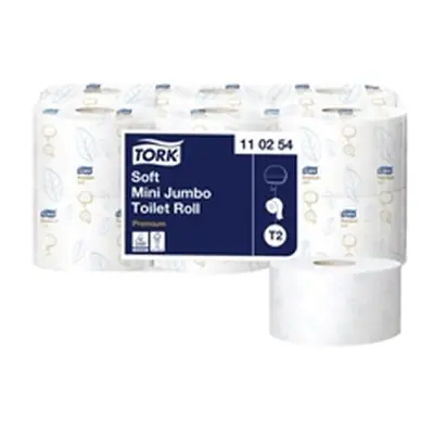 Tork T2 System Mini Jumbo Roll 2-Ply 850 Sheets (12 Pack) 110254