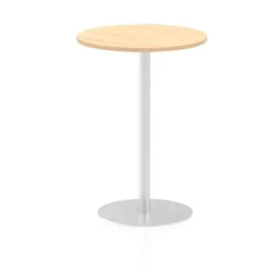 Italia 600mm Poseur Round Table Maple Top 1145mm High Leg