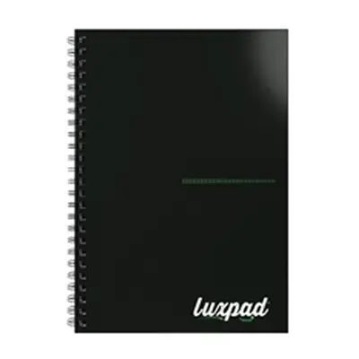 Silvine Luxpad Recycled Twin Wire Hardback Notebook A5 Black (Pack 5)