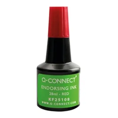 Q-Connect Endorsing Ink 28ml Red (Pack of 10) Ref KF25108Q