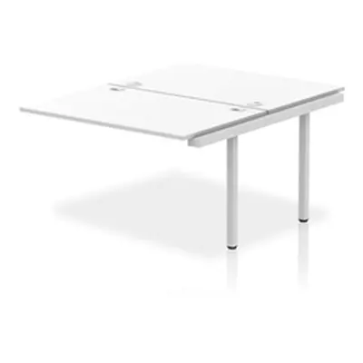 Impulse Bench B2B Ext Kit 1200 Silver Frame Office Bench Desk White