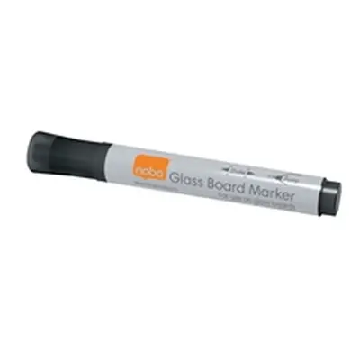 Nobo Glass Whiteboard Marker Black (4 Pack) 1905322