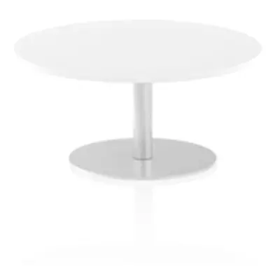 Italia 1000mm Poseur Round Table White Top 475mm High Leg