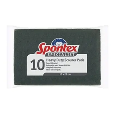 Spontex Specialist Heavy Duty Pads Green (Pack of 10) 19500136