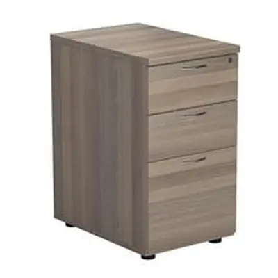 Mezzo Desk High 3 Drawer Pedestal - 600 Deep - Grey Oak - TESDHP3GO