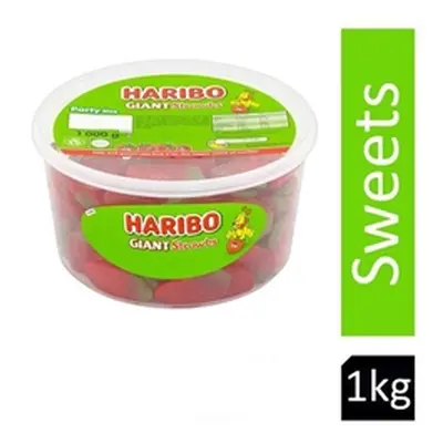 Haribo Giant Strawb's 1kg Drum