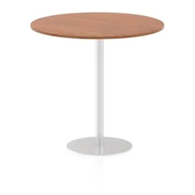 Italia 1200mm Poseur Round Table Walnut Top 1145mm High Leg