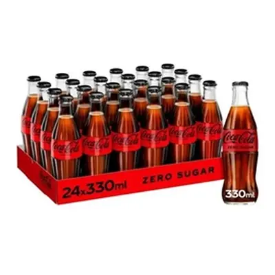 Coca Cola Zero GLASS Bottles 24x330ml