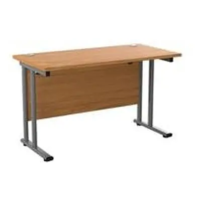 Allegro 1200 X 600 Rectangular Cantilever Workstation Oak/Silver