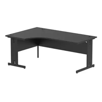 Impulse 1800 LH Crescent Desk Black/Black Cable Managed Leg